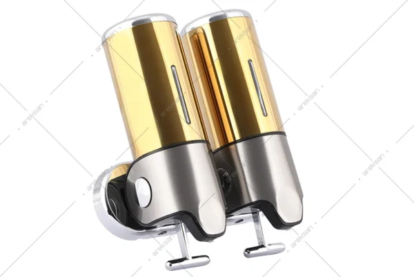 GS-500S-Alttan Çekme İkili Gold Sabun Şampuan Dispenseri