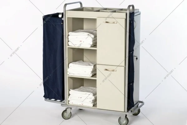 AR-010 ahşap otel kat servis arabası