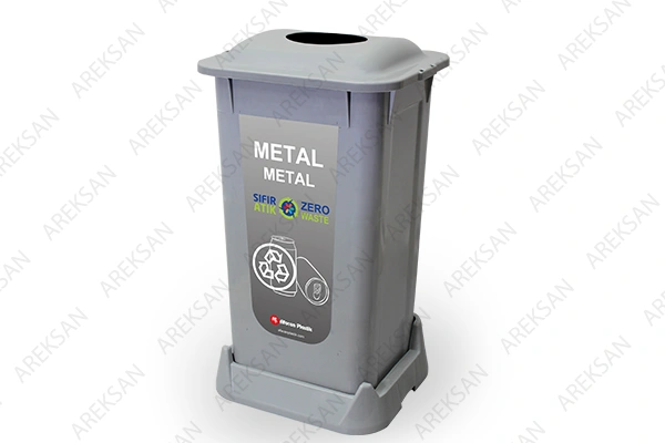 metal atık çöp kutusu sıfır atık 70 litre