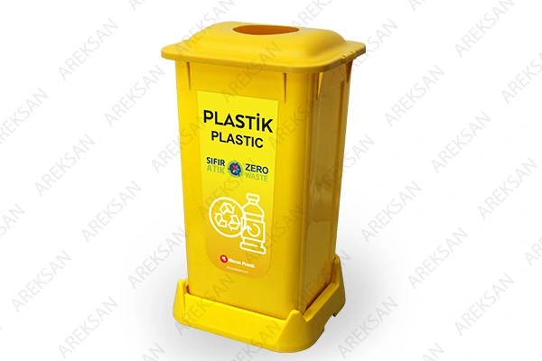 plastik atık çöp kutusu sıfır atık 70 litre