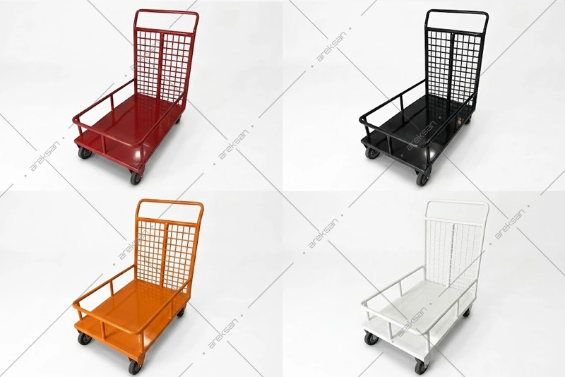 Sanayi tipi yük taşıma arabası AR-T102 550 kg kafes telli