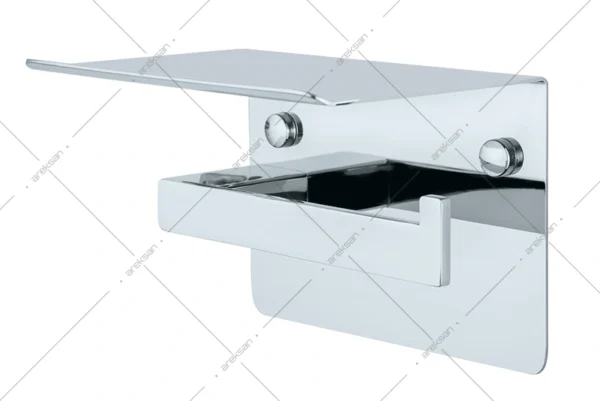EG006 elegance etajerli tuvalet kağıtlığı paslanmaz çelik