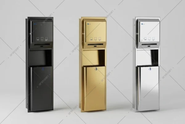 Fotoselli kağıt havlu dolabı 36 litre GSG63D-R ankastre paslanmaz