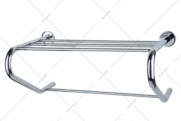 Destekli Raflı Havluluk 304 Ø19 mm