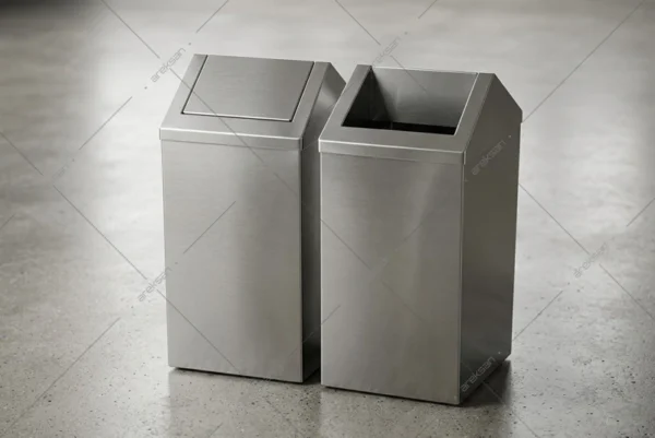 SK111 sallanır kapaklı paslanmaz çelik çöp kovası