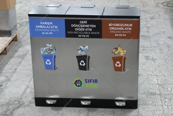 Pedallı Geri Dönüşüm Çöp Kutusu | SRB-145 -02