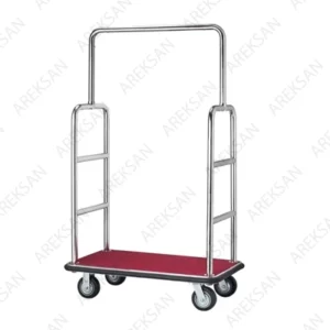 paslanmaz çelik otel bellboy arabası valiz taşıma
