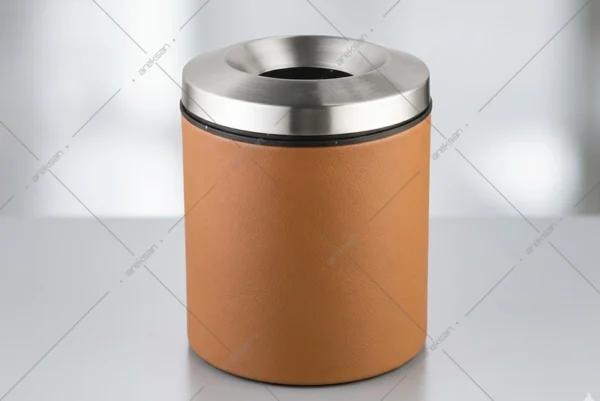 YDK001 deri kaplı yanmaz çöp kovası