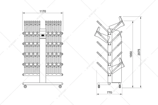 40 Çift Paslanmaz Bot Kurutucu