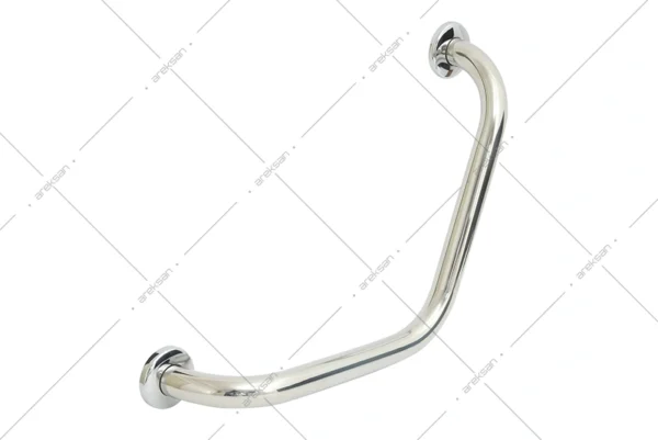 Açılı engelli tutunma barı ENG711 köşe montaj paslanmaz çelik