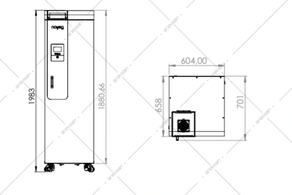 Kompakt oyuncak dezenfeksiyon dolabı 8782430-03.0-B kreş 3S model