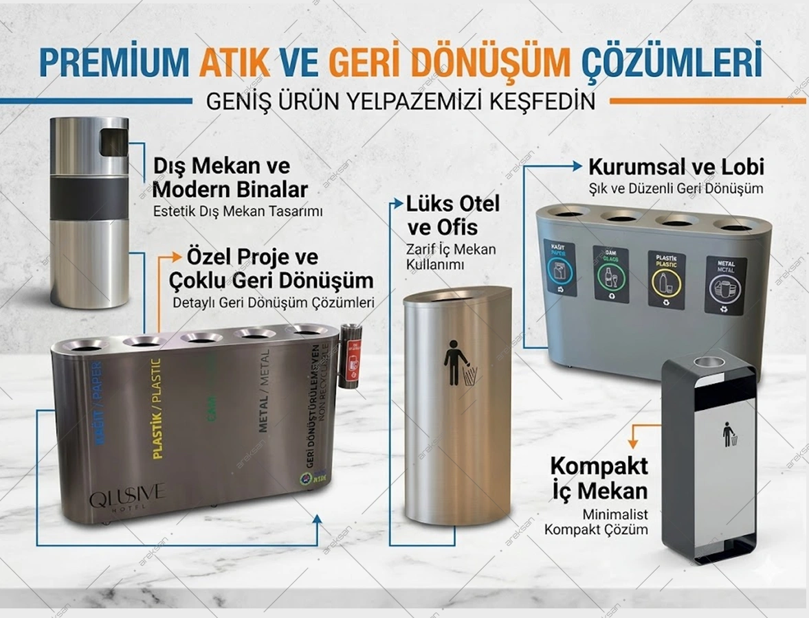 Paslanmaz Çelik Çöp Kovaları Katalog Kapağı
